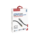 Promate 27W Power Delivery USB-C to Lightning Cable with Transparent Shells | TransLine-Ci |