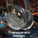 Promate Active Noise Cancelling Hi-Fi Stereo Wireless Headphones with RGB Lights | TransTune |