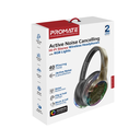 Promate Active Noise Cancelling Hi-Fi Stereo Wireless Headphones with RGB Lights | TransTune |