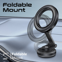 Promate 360° Car Mount MagSafe Compatible, Foldable Magnetic Ring Smartphone Holder | MagHoop-HG |