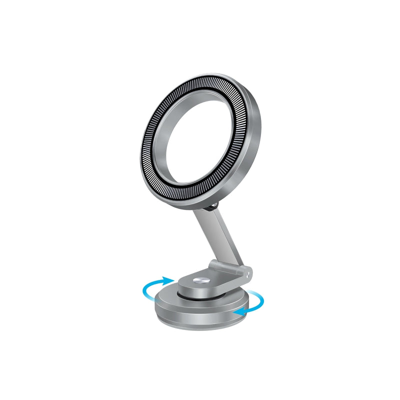 Promate 360° Car Mount MagSafe Compatible, Foldable Magnetic Ring Smartphone Holder | MagHoop-HG |