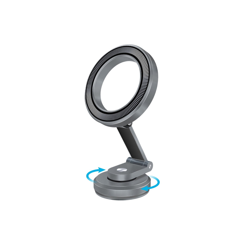 Promate 360° Car Mount MagSafe Compatible, Foldable Magnetic Ring Smartphone Holder | MagHoop-HG |