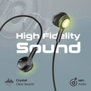 Promate Transparent Stereo USB-C Wired RGB Earphones | LumiBuds-C |