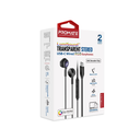 Promate Transparent Stereo USB-C Wired RGB Earphones | LumiBuds-C |