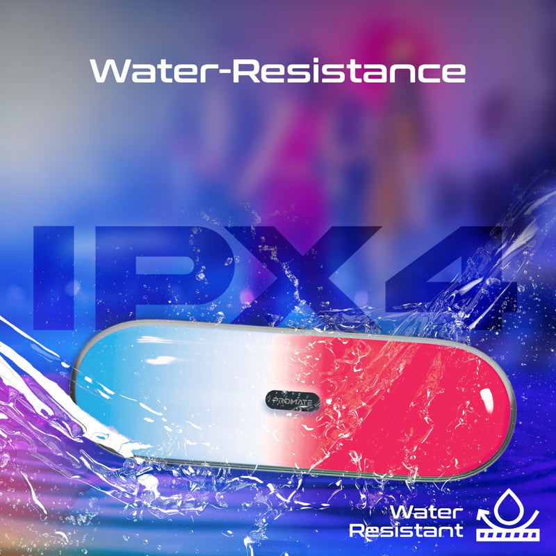 Promate High Fidelity True Wireless Bluetooth v5.3 Speaker With RGB Lights | LumiBar |