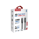 Promate SuperSpeed USB4.0 Cable For Video Transmission, Data Transfer, Ultra-Fast Charging | PrimeLinkC40-2m |