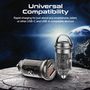 Promate 65W RapidCharge™ Transparent Mini Car Charger with Power Delivery & QC 3.0 | TransDrive-65W |