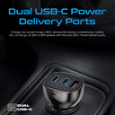 Promate 80W Multi-Port Transparent Car Charger with QC 3.0 & Power Delivery | TransDrive-80W |