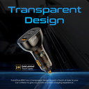 Promate 80W Multi-Port Transparent Car Charger with QC 3.0 & Power Delivery | TransDrive-80W |