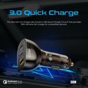 Promate 80W Multi-Port Transparent Car Charger with QC 3.0 & Power Delivery | TransDrive-80W |