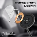 Promate Foldable MagSafe Compatible 15W Wireless Charging Car Mount, Metal Ring Plate Included | Magnus2-Qi |