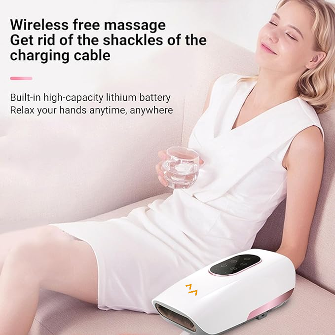 7MD Smart Electric Hand Massager, Hand, Wrist and Finger Massager with Heat and Compression