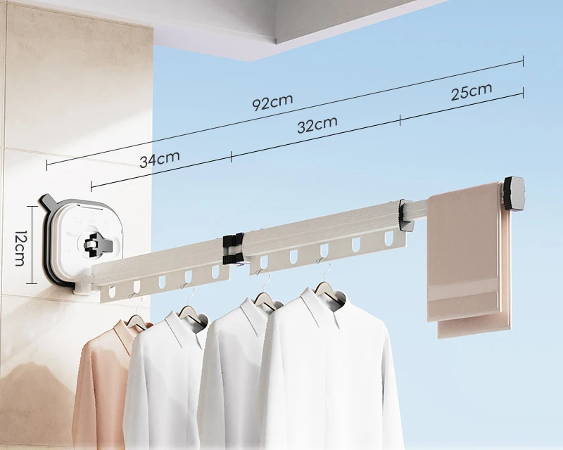 Wall Mounted Foldable Clothes Drying Rack hanger (131911)