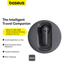 Baseus Dual-Mic Noise Cancellation Solar Charging Single Ear Wireless Earphone for Car - Black | CM10 |