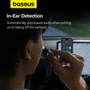 Baseus Dual-Mic Noise Cancellation Solar Charging Single Ear Wireless Earphone for Car - Black | CM10 |