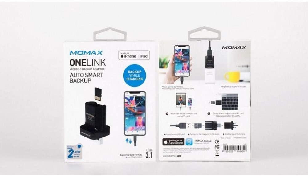Momax Onelink Micro SD Auto Smart Backup Adapter