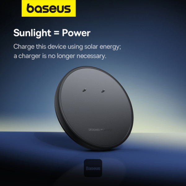 Baseus Dual-Mic Noise Cancellation Solar Charging Single Ear Wireless Earphone for Car - Black | CM10 |