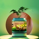 Geometry Mini Lazy Fish Tank USB Charging Self-cleaning Aquarium with 7 Colors LED Light from Xiaomi Youpin