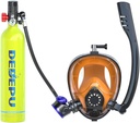 DEDEPU Diving Cylinder Mini Oxygen Tank Set Respirator Air Tank Hand Pump for Snorkeling Diving Sea Equipment