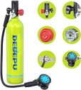 DEDEPU Diving Cylinder Mini Oxygen Tank Set Respirator Air Tank Hand Pump for Snorkeling Diving Sea Equipment