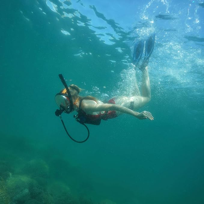 DEDEPU Diving Cylinder Mini Oxygen Tank Set Respirator Air Tank Hand Pump for Snorkeling Diving Sea Equipment