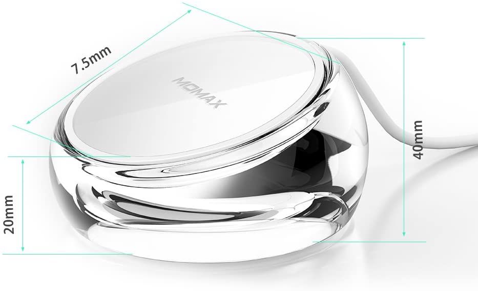 Momax Q.Dock Crystal Fast Wireless Charger UD8w