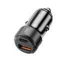 Porodo 50W Dual Port Car Charger PD 20W QC 30W with C to C Cable - Black | PD-CC50WC-BK |
