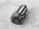 Porodo 50W Dual Port Car Charger PD 20W QC 30W with C to C Cable - Black | PD-CC50WC-BK |