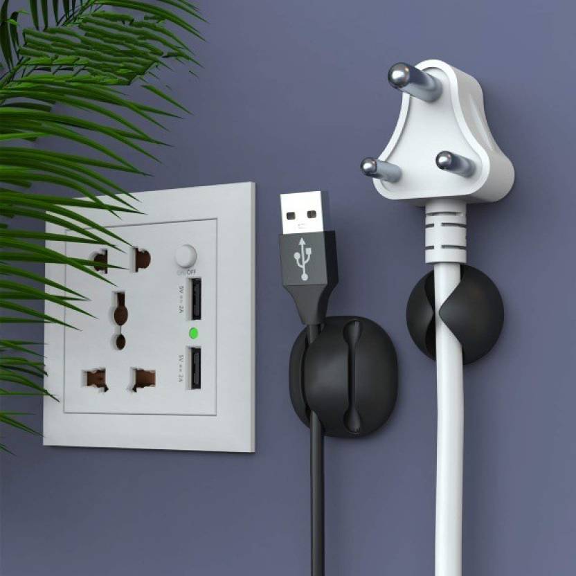 Green Lion 2 in 1 Cable Organizer | GNCABORG2BK |