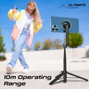 Promate MagSafe Compatible Foldable Selfie Stick with BT Remote Control | MagStick |