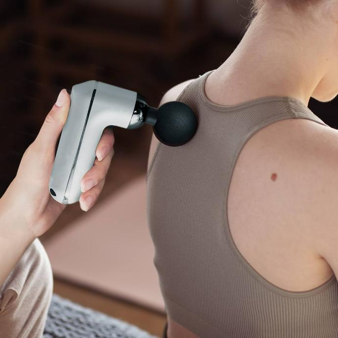 Porodo Lifestyle 12V Varying Speed Mini Massage Gun With USB-C Port 2000mAh - White | PD-LSVSMG-WH |