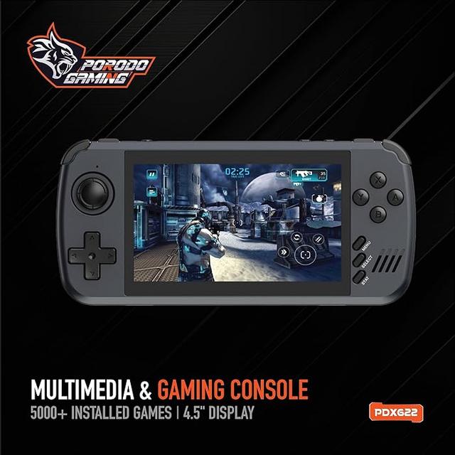 Porodo Gaming Multimedia & Gaming Console 4.5" 128MB RAM + 64GB 3000mAh - Black | PDX622 |