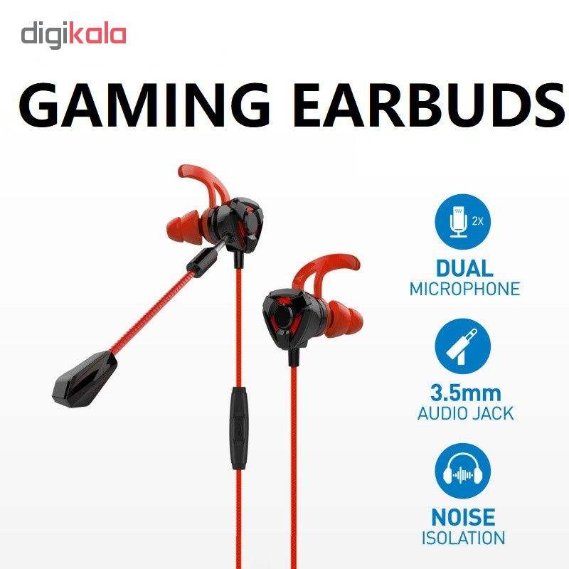 MOMAX Gaming Earbuds with Dual Mic 3.5mm In-ear Wired Earphones