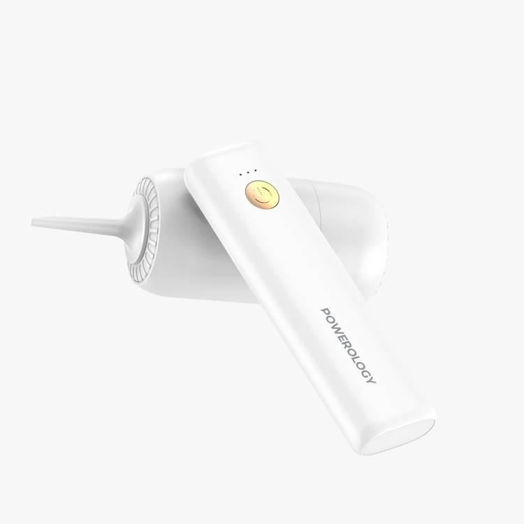 Powerology Vacuum Blower Inflator Foldable 180°, Handheld All-In-One Device - White | PW4NIFCVWH |