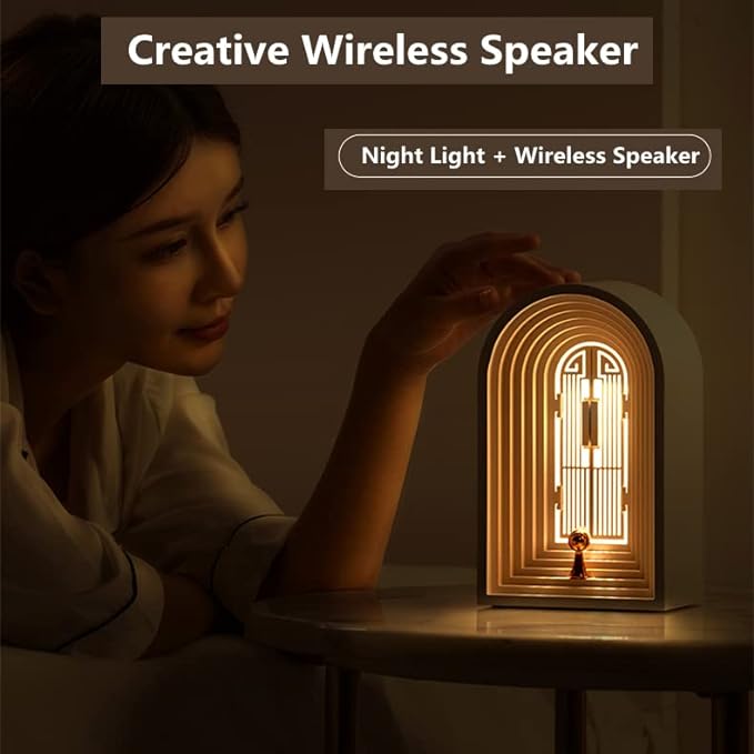 7MD Creative Bedside Lamp, Warm LED Light, Bluetooth Speaker, Touch Sensor Diming Light, Valentine Birthday Gifts | LJC-167 |