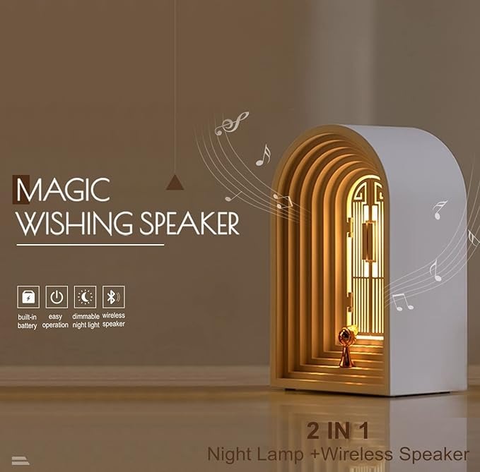 7MD Creative Bedside Lamp, Warm LED Light, Bluetooth Speaker, Touch Sensor Diming Light, Valentine Birthday Gifts | LJC-167 |