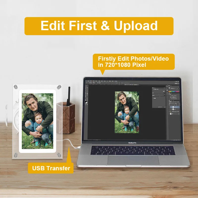 Acrylic Digital Photo Frame (5 inch, 7 inch & 10.1 inch) {Regular version}
