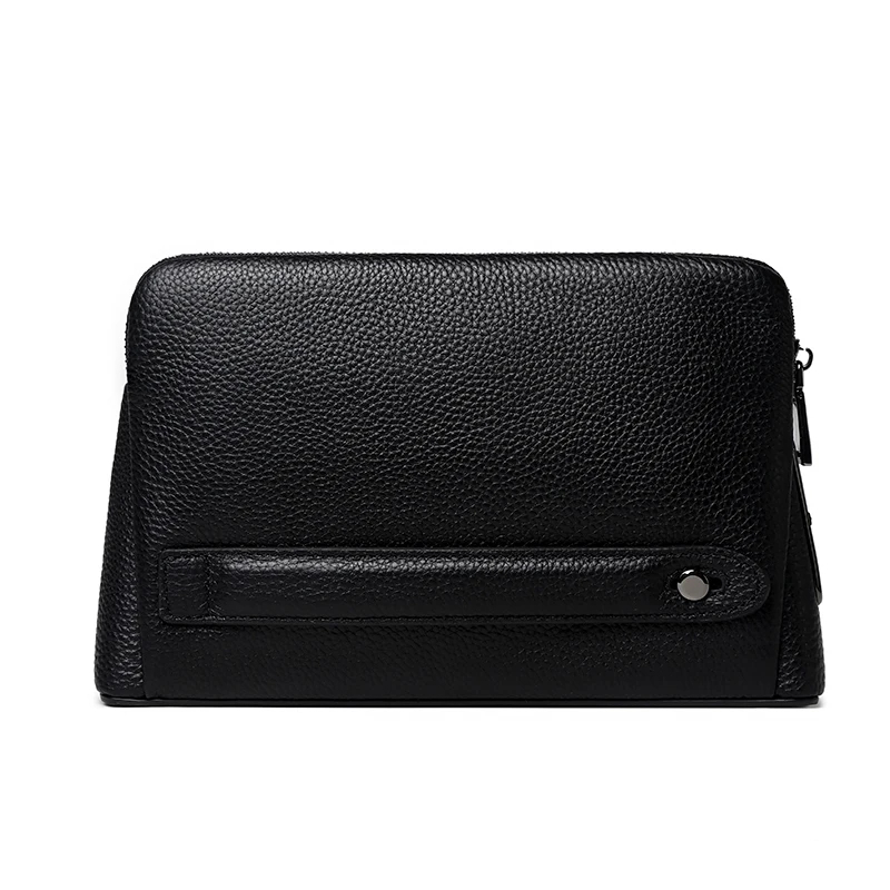 7MD Fingerprint lock purse Handbag, Anti-theft Waterproof Soft Genuine Leather Smart Fingerprint System Clutch Bag
