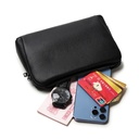 7MD Fingerprint lock purse Handbag, Anti-theft Waterproof Soft Genuine Leather Smart Fingerprint System Clutch Bag
