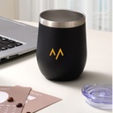 7MD Cup U Shaped, Double-Wall Stainless Steel Unbreakable Drinking Cups, Travel Coffee Mug 360ml With Sliding Lid