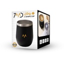 7MD Cup U Shaped, Double-Wall Stainless Steel Unbreakable Drinking Cups, Travel Coffee Mug 360ml With Sliding Lid