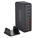 7MD Desktop Fast Charger With GaN Safety Technology, With 4 Type-C +4 USB Ports & 240W Total Power