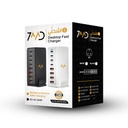7MD Desktop Fast Charger With GaN Safety Technology, With 4 Type-C +4 USB Ports & 240W Total Power