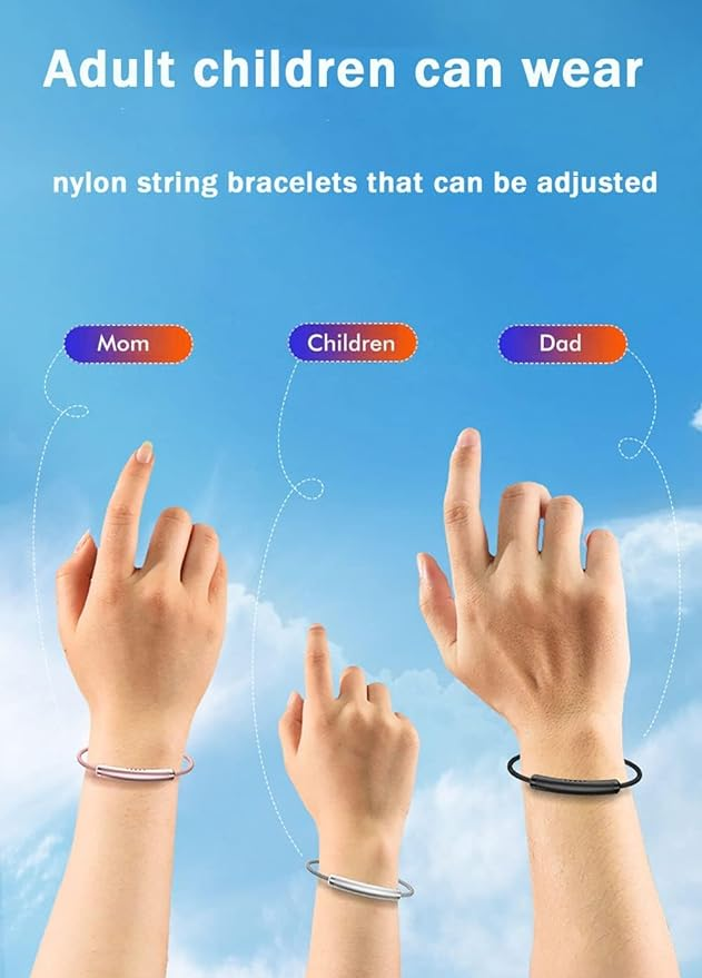 Mosquito Repellent Bracelet Adjustable Essential Oil Anti Mosquito Bracelet with 6 Replacement Sticks | B2 |