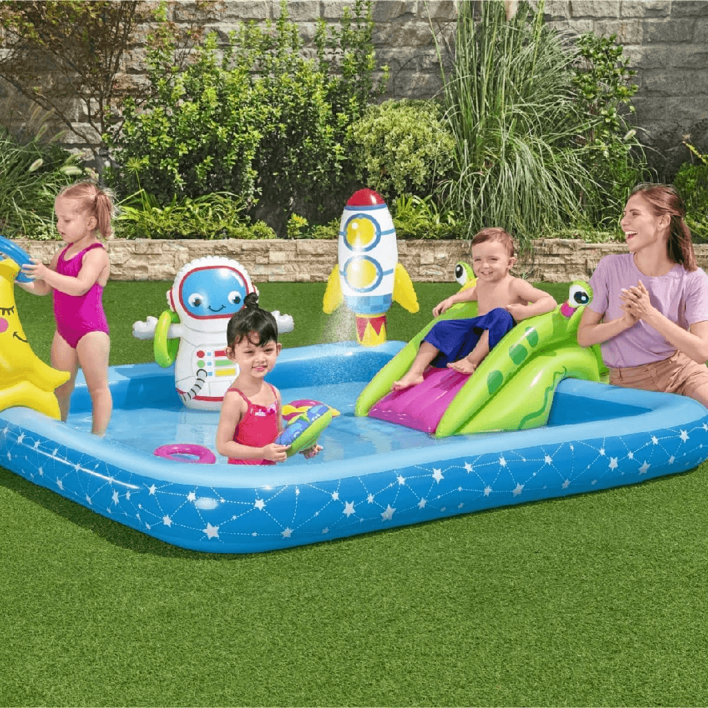 Bestway Little Astronaut Inflatable Family Swimming Pool 2.28 m 7' 6" (228x206x84Cm) With 1 Air Pump Inflator | 53126 |