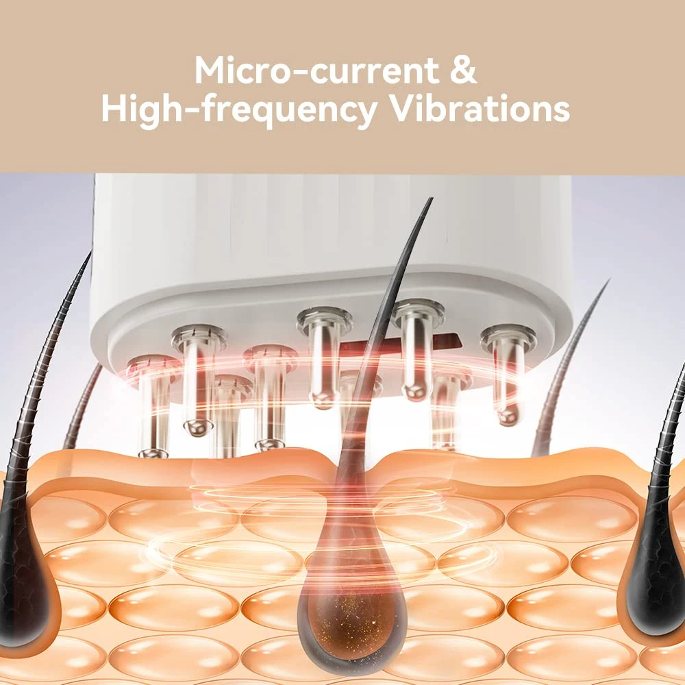 7MD Electric Massage Brush Electric Hair Oil Applicator and Hair Scalp Massager Brush Scalp Applicator Comb Model:7MD2417