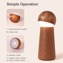 7MD Smart Indoor LED Light Wooden With Voice Control & 3 Brightness Levels, Intelligence Voice Activated, Night Dimmable Touch Control Table Lights, Table Lamp | 7MD2422 |