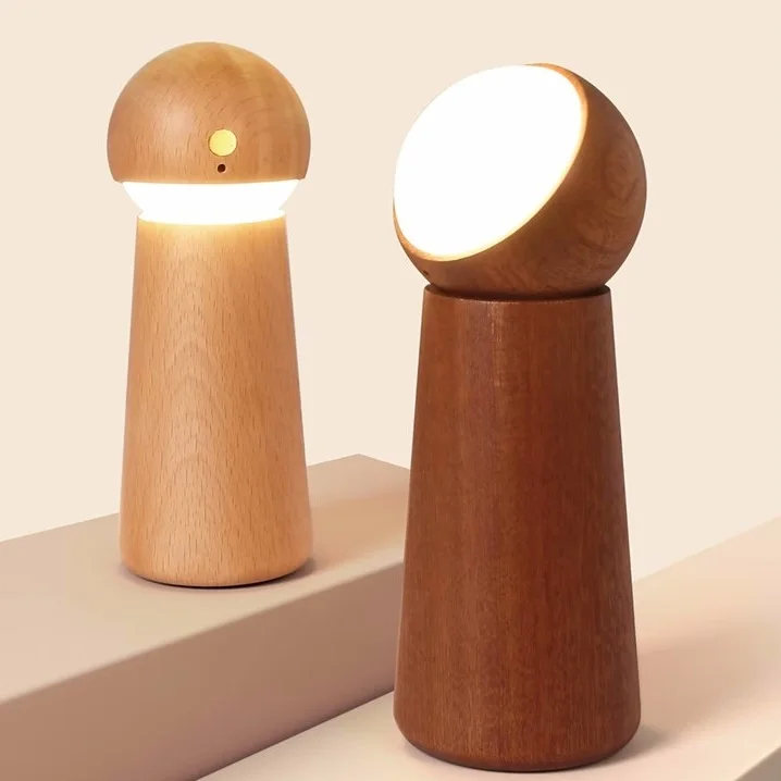 7MD Smart Indoor LED Light Wooden With Voice Control & 3 Brightness Levels, Intelligence Voice Activated, Night Dimmable Touch Control Table Lights, Table Lamp | 7MD2422 |