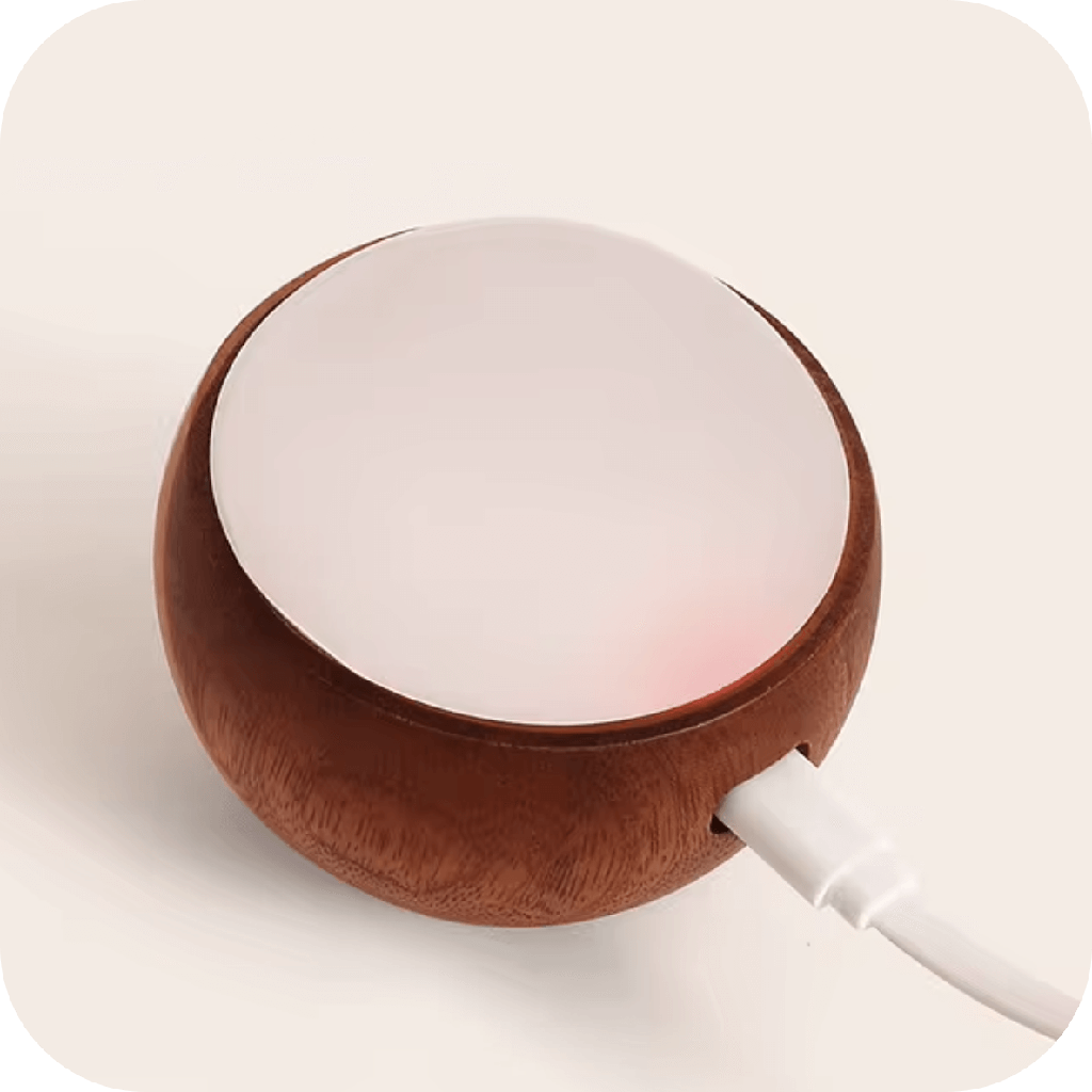 7MD Smart Indoor LED Light Wooden With Voice Control & 3 Brightness Levels, Intelligence Voice Activated, Night Dimmable Touch Control Table Lights, Table Lamp | 7MD2422 |