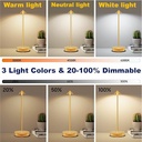 7MD Table Lamp Rechargeable Unique Bedside LED Light With 3 Brightness Level Table Light Model: 7MD2404
